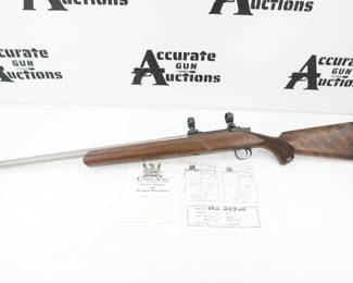 Serial # M115 Condition: Excellent Although still a young company, Cooper Firearms of Montana, Inc. has firmly placed its mark in the history of American shooting sports by having set a standard of quality formerly reserved only to custom gun makers. Beginning in 1990 a handful of former employees from Kimber of Oregon, with over 50 years in combined experience, set out to design and build the finest production rifles made in the United States. This Model 57-M is one of the best 22 Rifles on the market. The barrel measures 23 inches and is paired with a Leupold Vari X 3-9 Compact scope. This Rifle is in excellent condition showing minimal signs of use and wear.