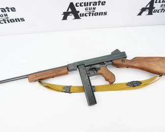 Serial # KC6033 Modeled after the world war two version of the Tommy gun, the M1A1, this version does not take the drum magazine, but will accept the stick magazines. Please see this excellent rifle in 45 ACP