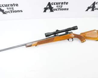 Serial # 71955 Condition: Excellent In 1957, Sako launched a longer action, the L57, subsequently renamed L579 "Forester". This is a "medium action" intended for the . 308 Winchester and similar cartridges.chambered in 243 with a 23 inch barrel and Pecar Berlin Scope 3-7x scope, Skipline checked, indicates pre garcia. This Rifle is in excellent condition showing normal signs of use and wear. 
