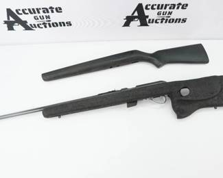 The J.C. Higgins Model 42 DLM is a bolt-action rifle produced by Marlin for Sears, Roebuck and Company under their J.C. Higgins sporting goods brand. This rilfe comes with a custom stock and the refinished orginal stock. 