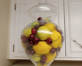 Fruit in footed ginger jar