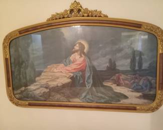 Antique framed artwork of JESUS. 