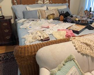 Wicker king size bed