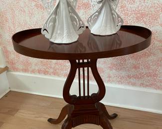 Lyre base side table