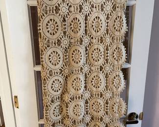 Crocheted tablecloth 