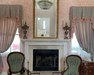 Pr antique parlor chairs