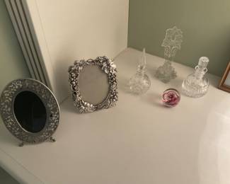 NICE PERFUME BOTTLES AND FRAMES