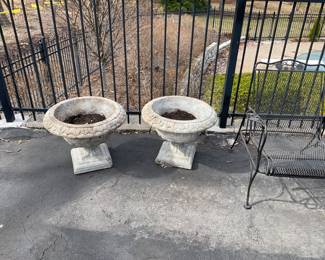 VERY HEAVY CONCRETE PLANTERS