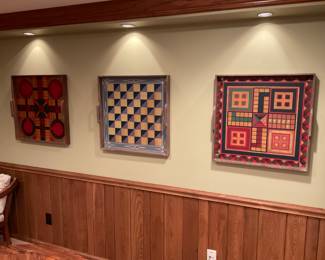 VERY COLORFUL GAME BOARDS. 