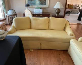 PALE YELLOW SOFAS.  
