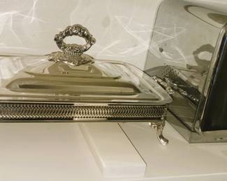 Retro bread box - silver plate server