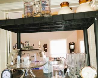 Cake plate, Cotton bowl steins, mugs