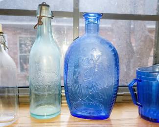 Old glass bottles