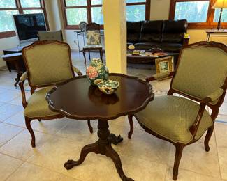 Pie crust parlor table (chairs sold)
