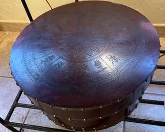 VTG Box Drum with carving & embellishments