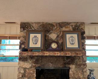 Fire place mantel items