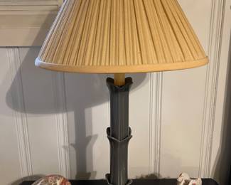 Lamps, china cat, swan box, VTG anniversary plate