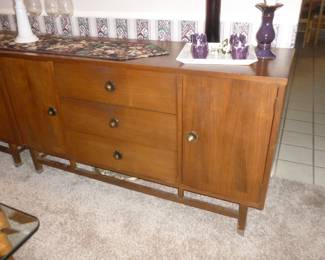 Mid century small buffet by Stanley 
Pair