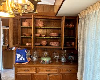 Huge Collector's Set of Vintage Lotus by Poppytrail made by Metlox and designed by Newell B Stevens, founder of Newell Stevens Ceramics. The Lotus pattern evolved from castings of real lotus leaves harvested from the famous lotus garden in Echo Park Lake in Los Angeles. This collection was handcrafted in California and is a quintessential example of California Pottery. The Lotus line by Poppytrail featured embossed veins and leaves in an organic shape. Service includes at least every dish in the pattern. Exceptionally rare to see this many pieces in one collection. Great to use and display.