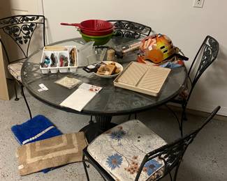 Patio table and 4 chairs