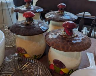 Vintage mushroom kitchen storage