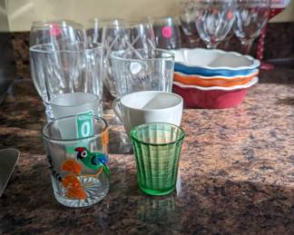 vintage barware and glasses