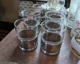 vintage barware and glasses