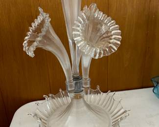 Clear glass Epergne 
