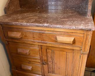 Antique marble top washstand