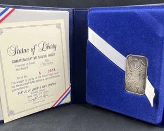 1oz 999 Silver Statue of Liberty Silver Ingot