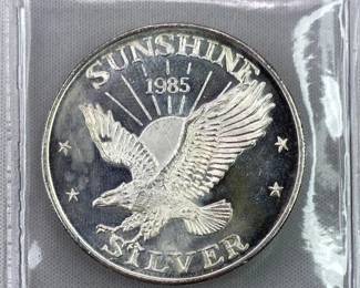 1985 Sunshine 1oz Silver Eagle Round .999