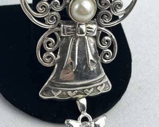 (2) 925 Silver Angel Pendant/ Pin