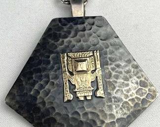 925 Silver & 18K Gold Peru Pendant Necklace