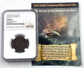 NGC Genuine 1808 Shipwreck Admiral Gardner