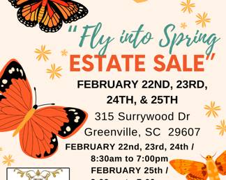 Colorful Illustrated Spring Sale with Flowers and Butterflies Flyer Portrait