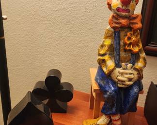 Vintage Jeanne Valentine Paper Mache Sad Clown