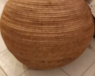 Handmade large basket with lid