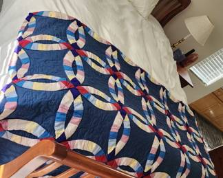 Double Wedding Ring Quilt Sold Separately of the bed