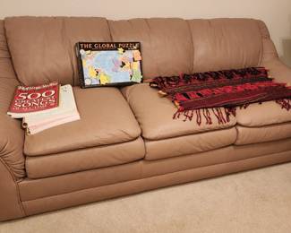 Leather Sleeper Sofa