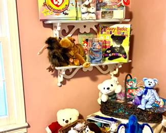 Beanie Babies, Mini Ty babies, Mcdonald's Ty collectible mini babies, Disney stuffed animals.