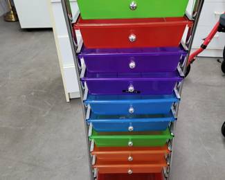 Rolling Cart With 10 Drawers 