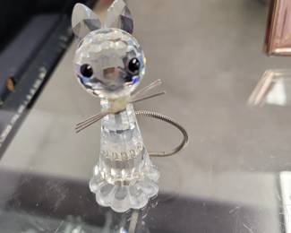 Swarovski Cat Figurine 