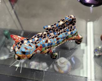 Multi colored Cat Figurine