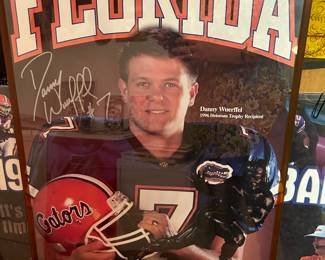 Autographed Florida Gators poster Danny Wuerffel