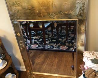 Vintage Le Barge Chinoiserie Mirror