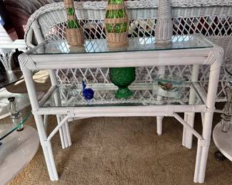 White Wicker Tables