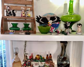 Blenko Glass Dencanter - Vintage Salt and Pepper Shakers