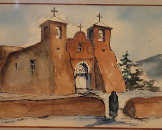 Small New Mexico watercolor by Carolyn Bunch