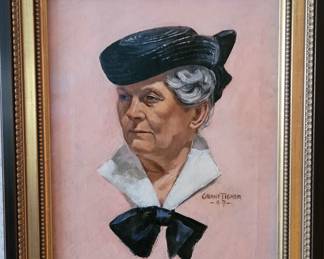 Original oil portrait by Grant Tigner 1921-1997. Listed artist