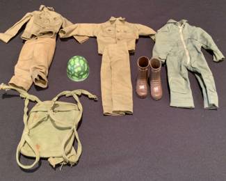 Authentic 1964 GI Joe. Outfits and accessories being sold individually.
